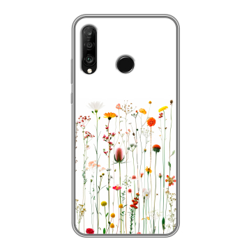 Силиконовый чехол на Huawei P30 Lite с принтом цветы Силиконовый чехол на Huawei P30 Lite с принтом цветы