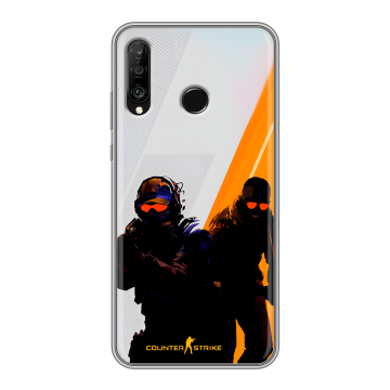 Силиконовый чехол на Huawei P30 Lite с принтом Контер страйк Counter strike