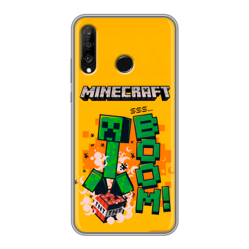 Силиконовый чехол на Huawei P30 Lite с принтом Майнкрафт Minecraft