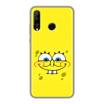 Силиконовый чехол на Huawei P30 Lite с принтом спанчбоб спанч боб Силиконовый чехол на Huawei P30 Lite с принтом спанчбоб спанч боб