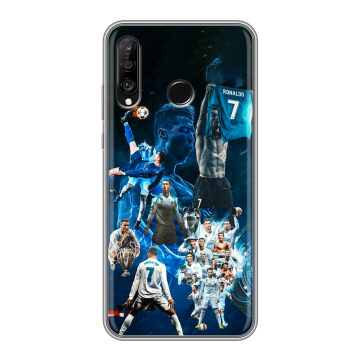 Силиконовый чехол на Huawei P30 Lite с принтом Реал Роналдо
