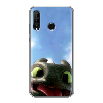 Силиконовый чехол на Huawei P30 Lite с принтом Как приручить дракона
