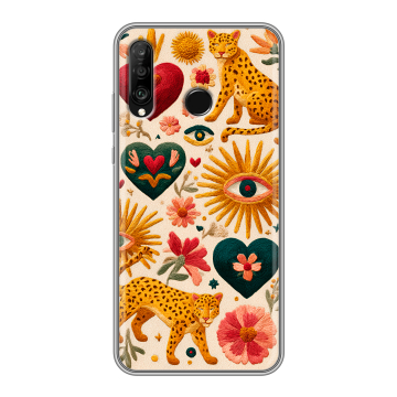 Силиконовый чехол на Huawei P30 Lite с принтом Модный принт
