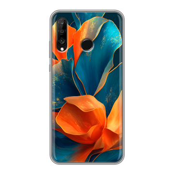 Силиконовый чехол на Huawei P30 Lite с принтом Цветы
