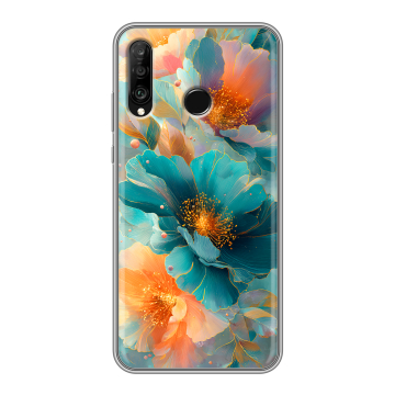 Силиконовый чехол на Huawei P30 Lite с принтом Цветы
