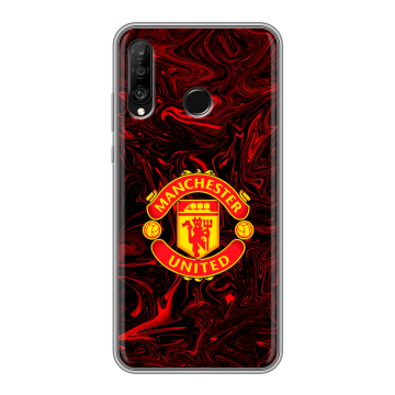 Силиконовый чехол на Huawei P30 Lite с принтом Manchester United