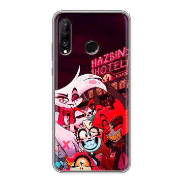 Силиконовый чехол на Huawei P30 Lite с принтом Hazbin Hotel Отель Хазбин
