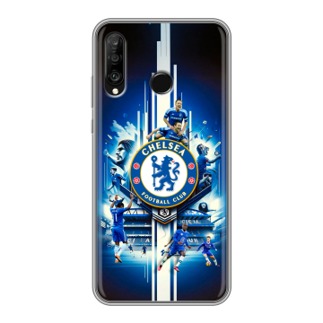 Силиконовый чехол на Huawei P30 Lite с принтом Chelsea Челси