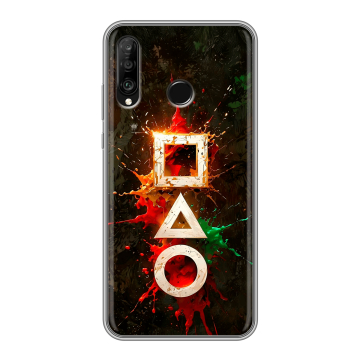 Силиконовый чехол на Huawei P30 Lite с принтом Squid Game Игра кальмара