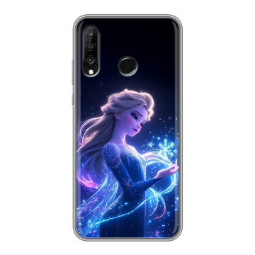 Силиконовый чехол на Huawei P30 Lite с принтом Холодное сердце Frozen