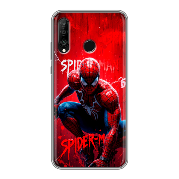 Силиконовый чехол на Huawei P30 Lite с принтом Spiderman Человек паук