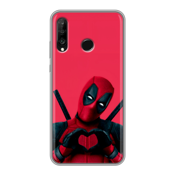 Силиконовый чехол на Huawei P30 Lite с принтом Дедпул Deadpool