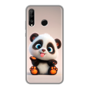 Силиконовый чехол на Huawei P30 Lite с принтом милая панда