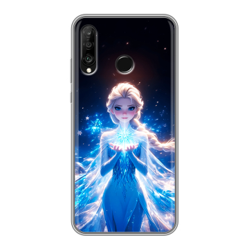 Силиконовый чехол на Huawei P30 Lite с принтом Холодное сердце Frozen