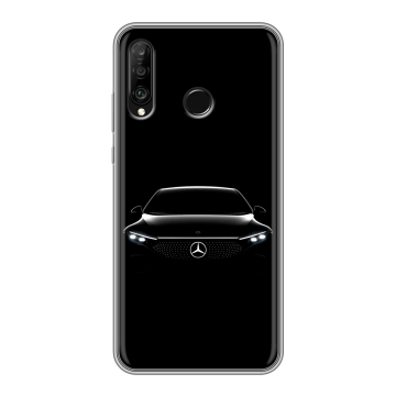 Силиконовый чехол на Huawei P30 Lite с принтом Mercedes Мерседес