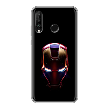 Силиконовый чехол на Huawei P30 Lite с принтом IronMan Железный человек