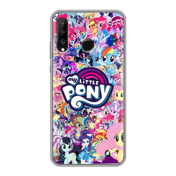 Силиконовый чехол на Huawei P30 Lite с принтом My little pony Дружба чудо