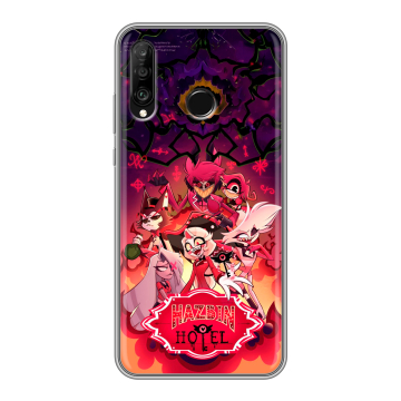Силиконовый чехол на Huawei P30 Lite с принтом Hazbin Hotel Отель Хазбин