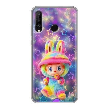 Силиконовый чехол на Huawei P30 Lite с принтом Labubu Лабубу