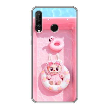Силиконовый чехол на Huawei P30 Lite с принтом Labubu Лабубу