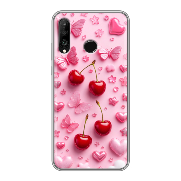 Силиконовый чехол на Huawei P30 Lite с принтом для девочек