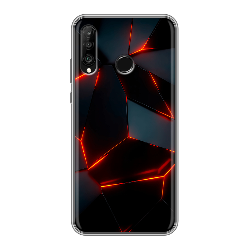 Силиконовый чехол на Huawei P30 Lite с принтом Яркие абстракции Силиконовый чехол на Huawei P30 Lite с принтом Яркие абстракции
