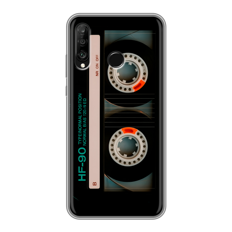 Силиконовый чехол на Huawei P30 Lite с принтом Кассета Силиконовый чехол на Huawei P30 Lite с принтом Кассета