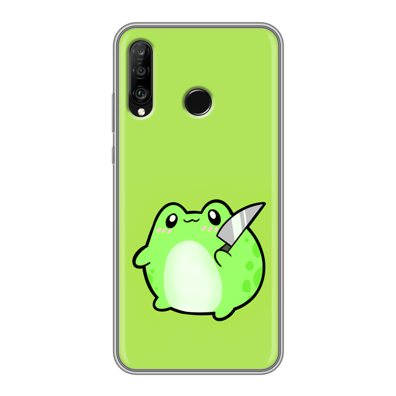Силиконовый чехол на Huawei P30 Lite с принтом Лягушенок Силиконовый чехол на Huawei P30 Lite с принтом Лягушенок