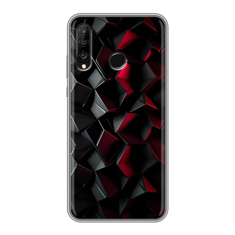 Силиконовый чехол на Huawei P30 Lite с принтом Абстракция Силиконовый чехол на Huawei P30 Lite с принтом Абстракция