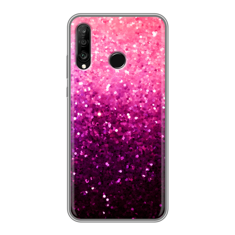 Силиконовый чехол на Huawei P30 Lite с принтом Блестки Силиконовый чехол на Huawei P30 Lite с принтом Блестки