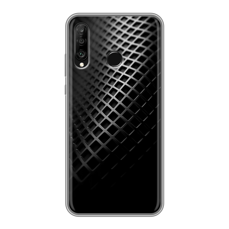 Силиконовый чехол на Huawei P30 Lite с принтом Текстура металла Силиконовый чехол на Huawei P30 Lite с принтом Текстура металла