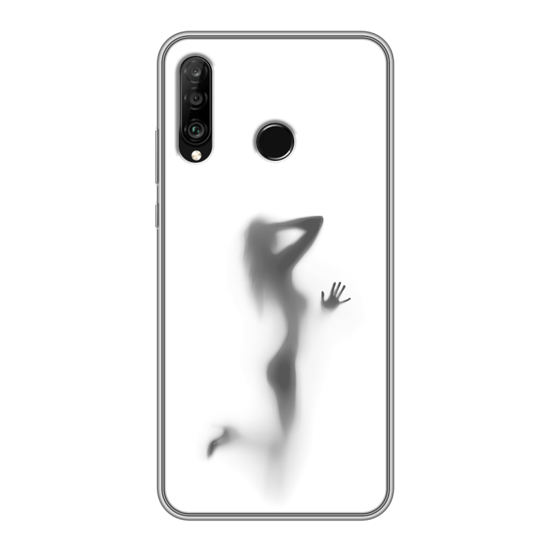 Силиконовый чехол на Huawei P30 Lite с принтом Силуэт Силиконовый чехол на Huawei P30 Lite с принтом Силуэт