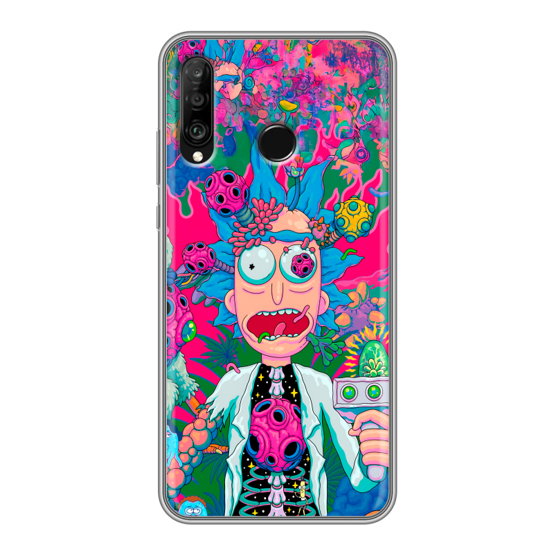 Силиконовый чехол на Huawei P30 Lite с принтом Рик и Морти Rick Morty Силиконовый чехол на Huawei P30 Lite с принтом Рик и Морти Rick Morty