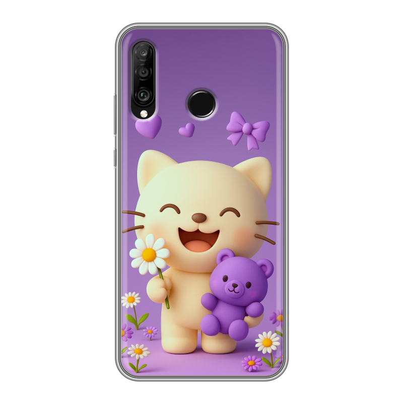 Силиконовый чехол на Huawei P30 Lite с принтом для девочек Силиконовый чехол на Huawei P30 Lite с принтом для девочек