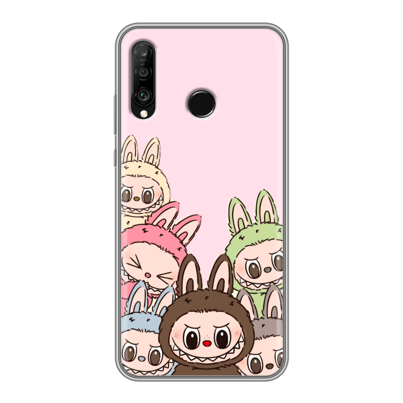 Силиконовый чехол на Huawei P30 Lite с принтом Лабубу Силиконовый чехол на Huawei P30 Lite с принтом Лабубу