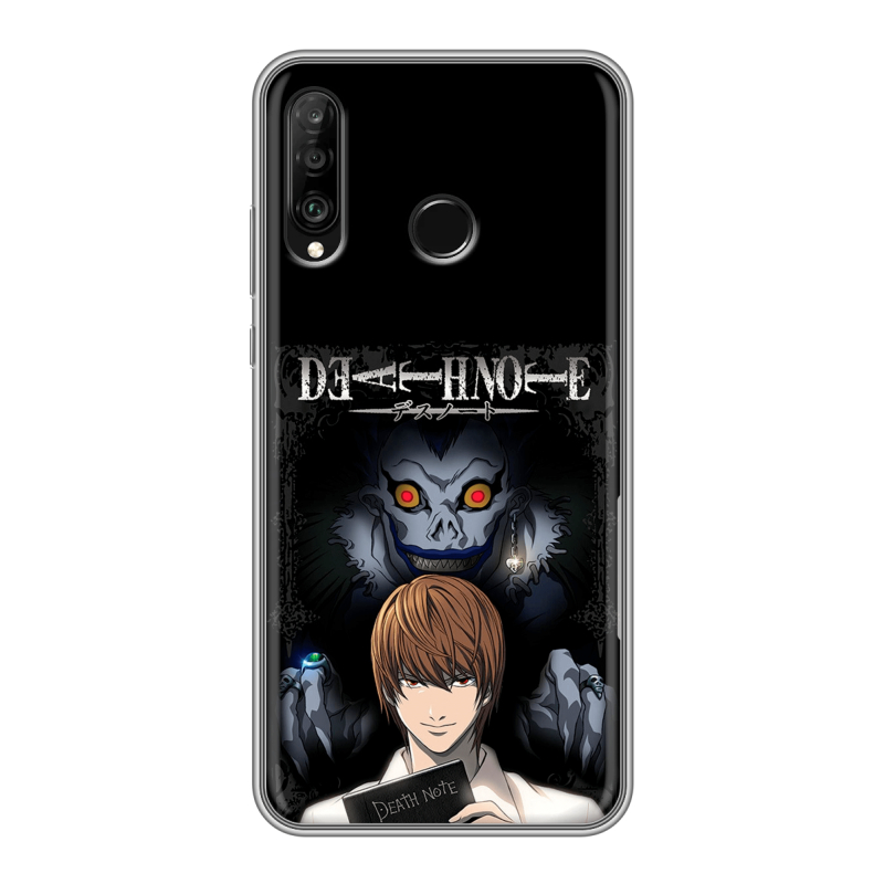 Силиконовый чехол на Huawei P30 Lite с принтом Death note Тетрадь смерти Силиконовый чехол на Huawei P30 Lite с принтом Death note Тетрадь смерти