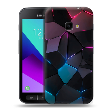 Пластиковый чехол на Samsung Galaxy Xcover 4 с принтом Геометрия неона Пластиковый чехол на Samsung Galaxy Xcover 4 с принтом Геометрия неона