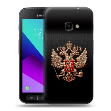 Пластиковый чехол на Samsung Galaxy Xcover 4 с принтом Герб России Пластиковый чехол на Samsung Galaxy Xcover 4 с принтом Герб России