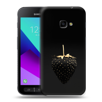 Пластиковый чехол на Samsung Galaxy Xcover 4 с принтом Черная клубника Пластиковый чехол на Samsung Galaxy Xcover 4 с принтом Черная клубника