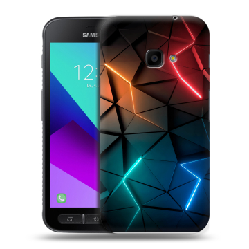Пластиковый чехол на Samsung Galaxy Xcover 4 с принтом Абстракция неон Пластиковый чехол на Samsung Galaxy Xcover 4 с принтом Абстракция неон