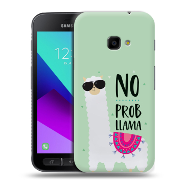 Пластиковый чехол на Samsung Galaxy Xcover 4 с принтом Лама Пластиковый чехол на Samsung Galaxy Xcover 4 с принтом Лама