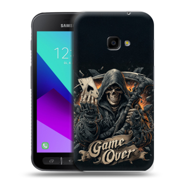 Пластиковый чехол на Samsung Galaxy Xcover 4 с принтом Скелет карты Пластиковый чехол на Samsung Galaxy Xcover 4 с принтом Скелет карты