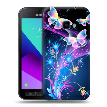 Пластиковый чехол на Samsung Galaxy Xcover 4 с принтом Бабочки