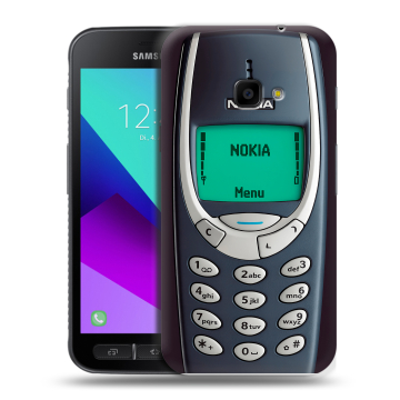 Пластиковый чехол на Samsung Galaxy Xcover 4 с принтом Старый телефон Пластиковый чехол на Samsung Galaxy Xcover 4 с принтом Старый телефон