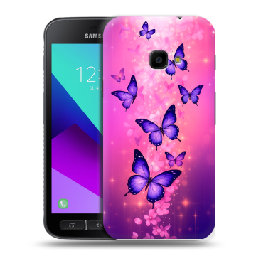 Пластиковый чехол на Samsung Galaxy Xcover 4 с принтом Бабочки