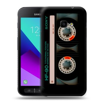 Пластиковый чехол на Samsung Galaxy Xcover 4 с принтом Кассета