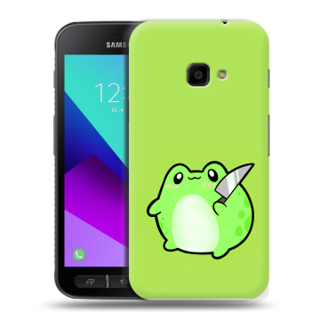 Пластиковый чехол на Samsung Galaxy Xcover 4 с принтом Лягушенок