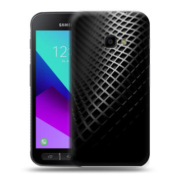 Пластиковый чехол на Samsung Galaxy Xcover 4 с принтом Текстура металла
