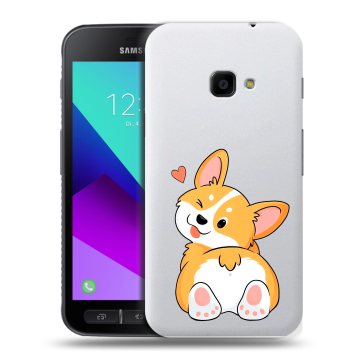 Пластиковый чехол на Samsung Galaxy Xcover 4 с принтом Корги