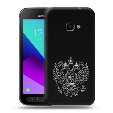 Пластиковый чехол на Samsung Galaxy Xcover 4 с принтом Герб России Пластиковый чехол на Samsung Galaxy Xcover 4 с принтом Герб России